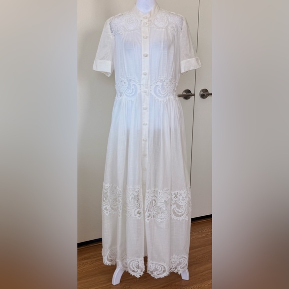 Zimmermann Dresses & Skirts - Zimmerman 100% cotton White Lace Maxi Dress
